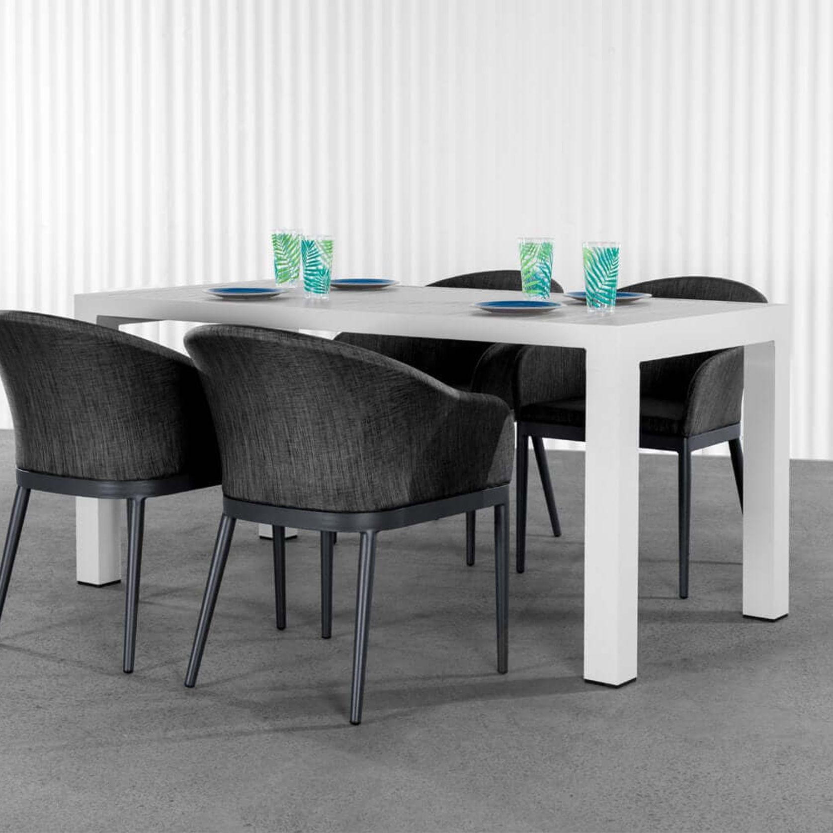 Cirrus Aluminium Outdoor Patio Dining Table 160 X 80cm gallery detail image