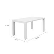 Cirrus Aluminium Outdoor Patio Dining Table 160 X 80cm gallery detail image