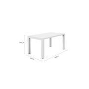 Cirrus Aluminium Outdoor Patio Dining Table 160 X 80cm gallery detail image