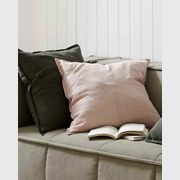 Weave Home European Linen Como Cushion - Blush | Square and Lumbar | Three Sizes gallery detail image