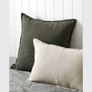 Weave Home European Linen Como Cushion - Khaki | Square and Lumbar | Three Sizes gallery detail image