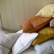 Weave Home European Linen Como Cushion - Snow | Three Sizes gallery detail image