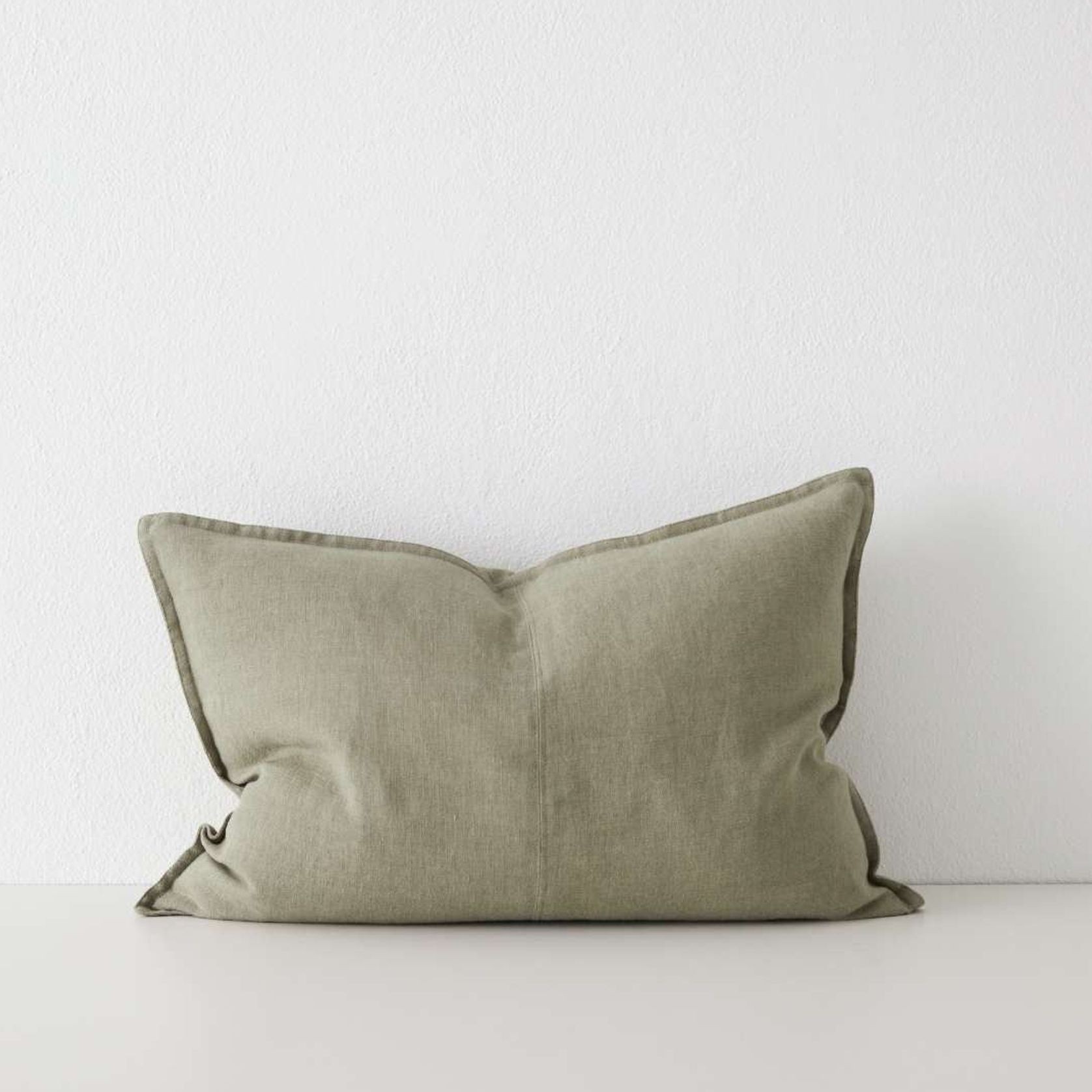 Weave Home European Linen Como Cushion - Caper | Square and Lumbar | Three Sizes gallery detail image