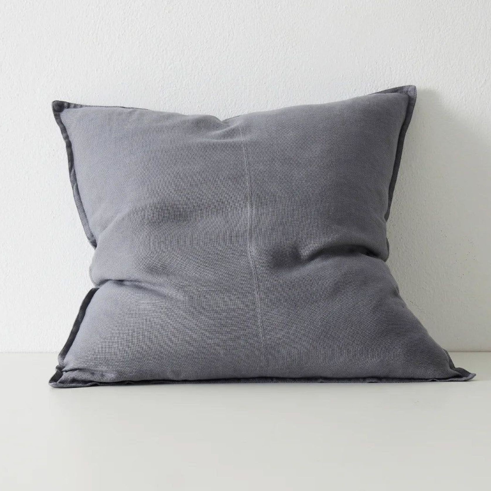 Weave Home European Linen Como Cushion - Smoke gallery detail image