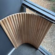 WOODFLEX Flexible Solid Paulownia Wood Slat Wall Panel -  2700mm x 600mm - Half Round gallery detail image