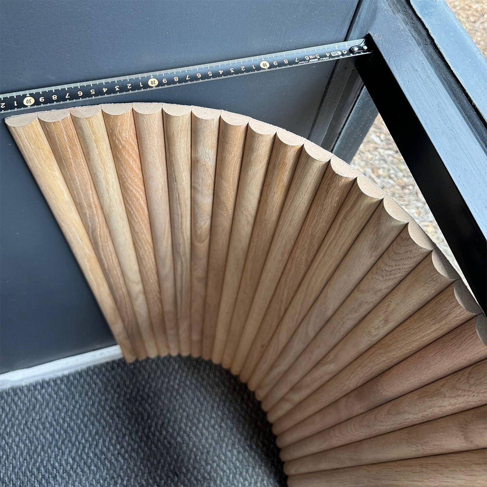 WOODFLEX Flexible Wooden Slat Wall Panel - Oak Veneer - 3000mm x 600mm - Half Round gallery detail image