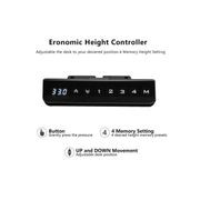 EASTON Sit Stand Electric Lift Executive Desk with Right Return 2.2M - Warm Oak & Black gallery detail image