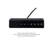 EASTON Sit Stand Electric Lift Executive Desk with Right Return 2.2M - Warm Oak & Black gallery detail image