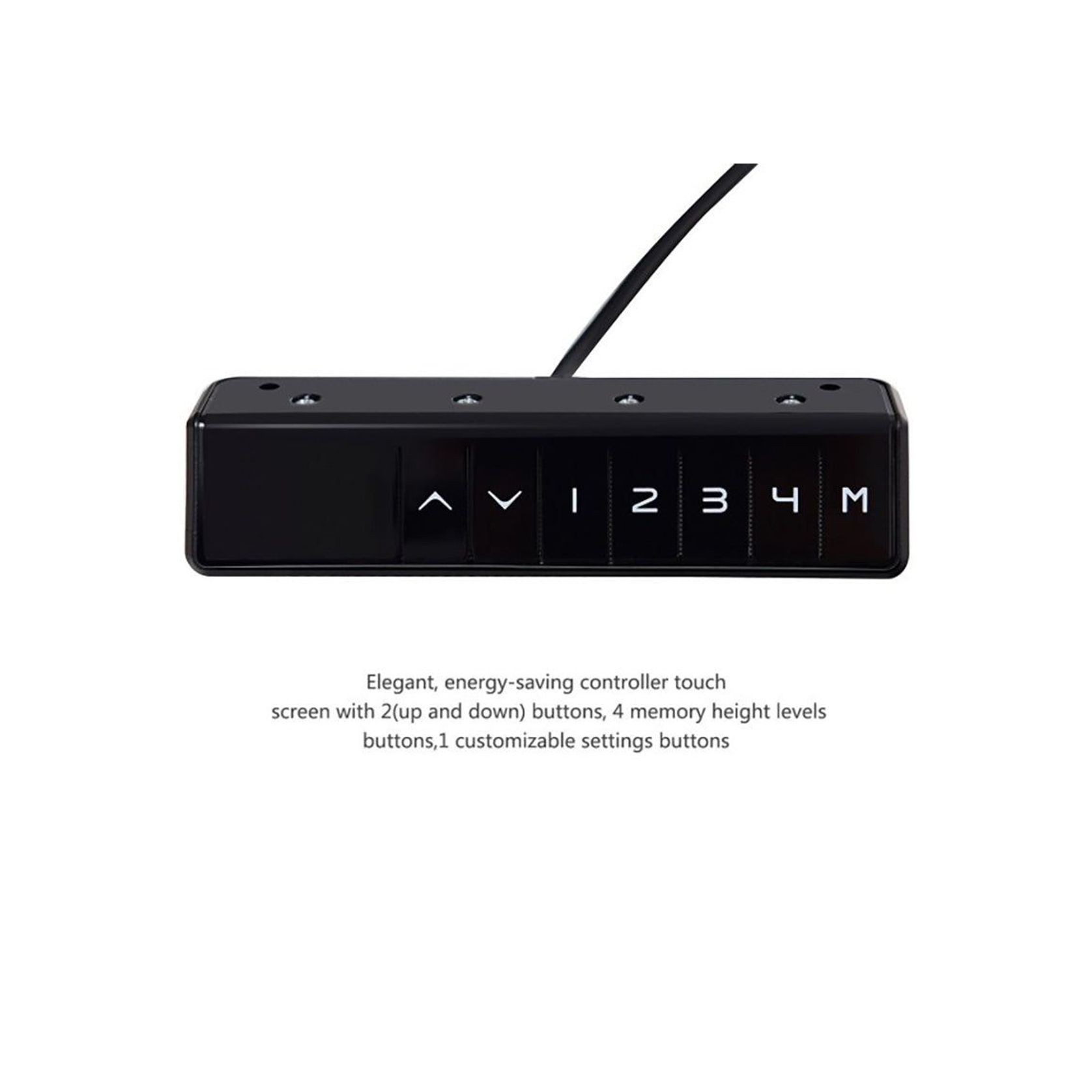 EASTON Sit Stand Electric Lift Executive Desk with Left Return 2.2m - Warm Oak & Black gallery detail image