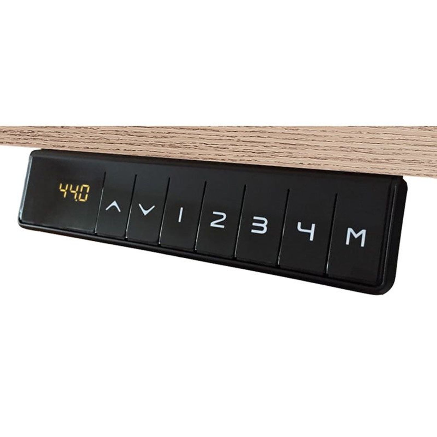 EASTON Sit Stand Electric Lift Executive Desk with Right Return 2.2M - Warm Oak & Black gallery detail image