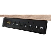 EASTON Sit Stand Electric Lift Executive Desk with Right Return 2.2M - Warm Oak & Black gallery detail image