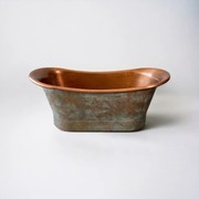 Antique “Hammered Vert de Gris” – Copper Bath gallery detail image