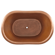 The Copper Bath Tub - Jaipur Hammered Double Slipper Clawfoot 1220mm -CB5025-D48 gallery detail image