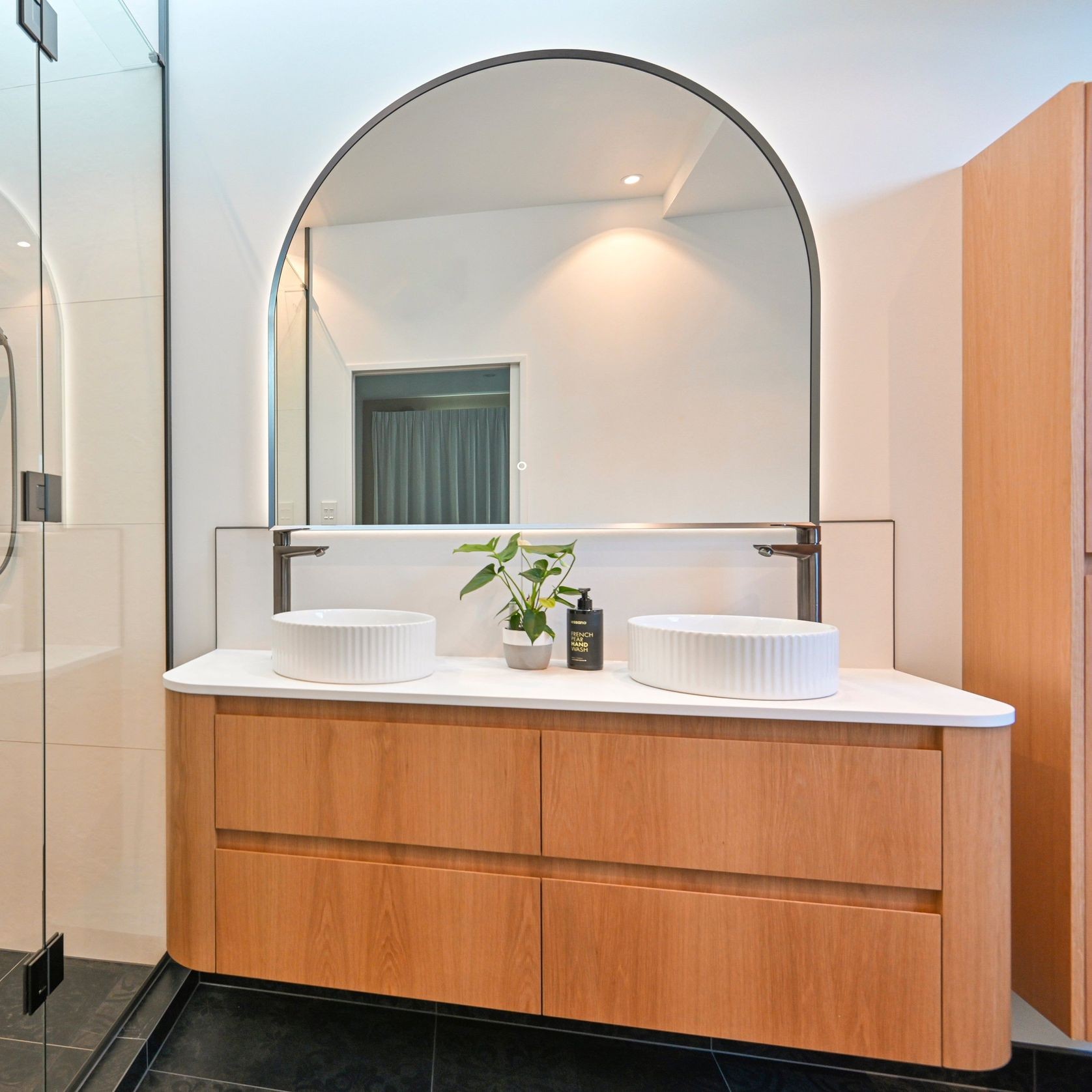 Code Solace Arch Framed Led Mirror 1200 X 1100Mm - 5 Colours gallery detail image