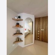 WOODFLEX Flexible Solid Paulownia Wood Slat Wall Panel -  2700mm x 600mm - Half Round gallery detail image