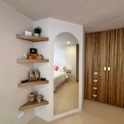 WOODFLEX Flexible Solid Paulownia Wood Slat Wall Panel -  2700mm x 600mm - Half Round gallery detail image