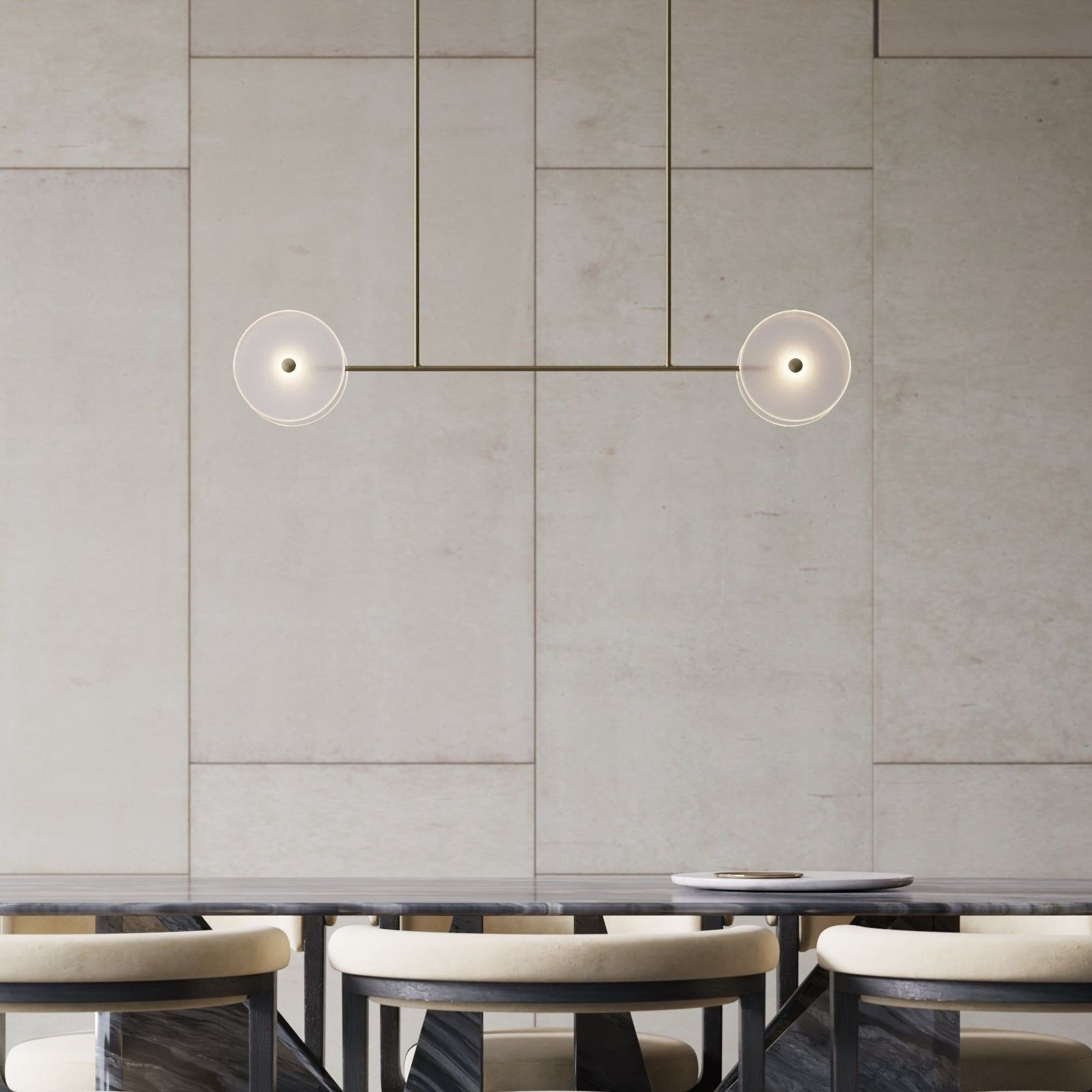 Coral Linear Rod Pendant ( Four Coral Pieces ) gallery detail image