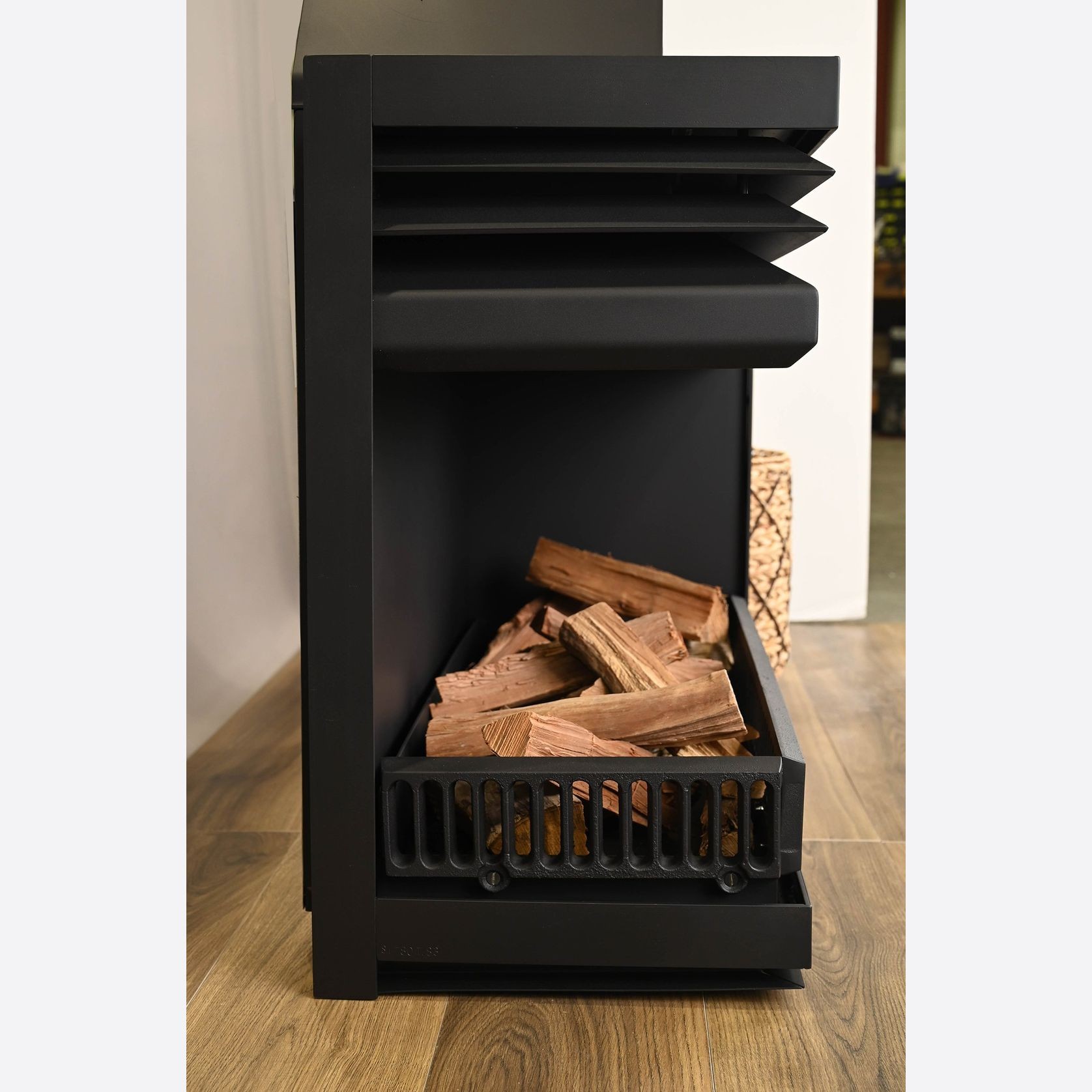 Warmington | Indoor Wood Corner Fireplace gallery detail image