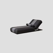 Coromandel Striped Lounger - Sooty gallery detail image