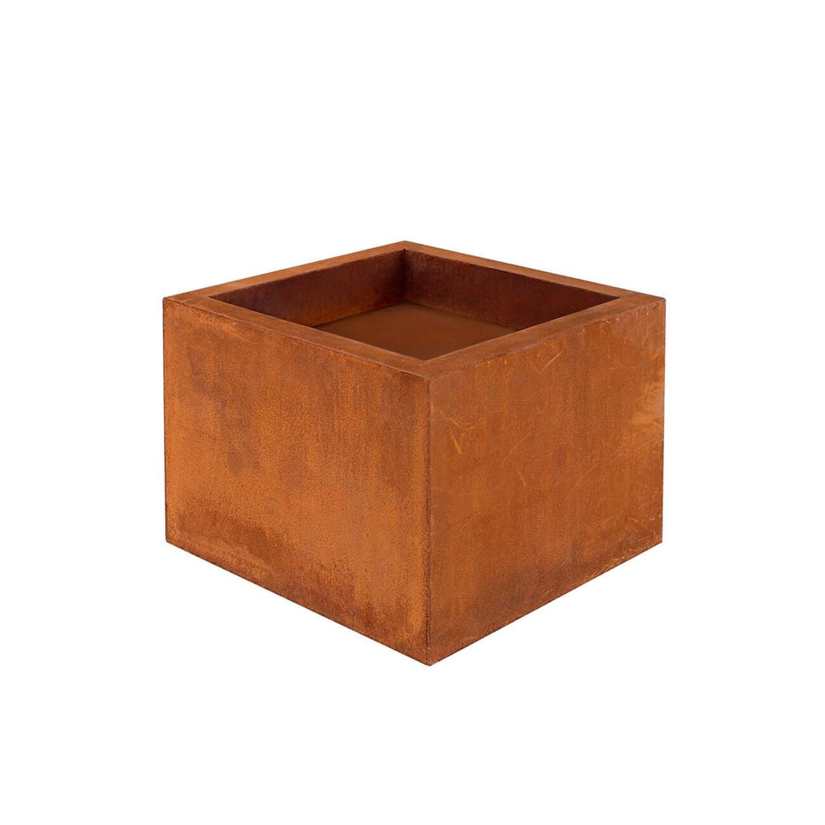 Corten Steel Square Fire Pit Brazier - Natural Rust Patina Finish 55 X 55 X 42cm gallery detail image