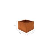 Corten Steel Square Fire Pit Brazier - Natural Rust Patina Finish 55 X 55 X 42cm gallery detail image