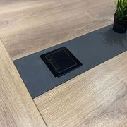 VIDAL Boardroom Table 3.6cm x 1.2m - Warm Oak & Black gallery detail image