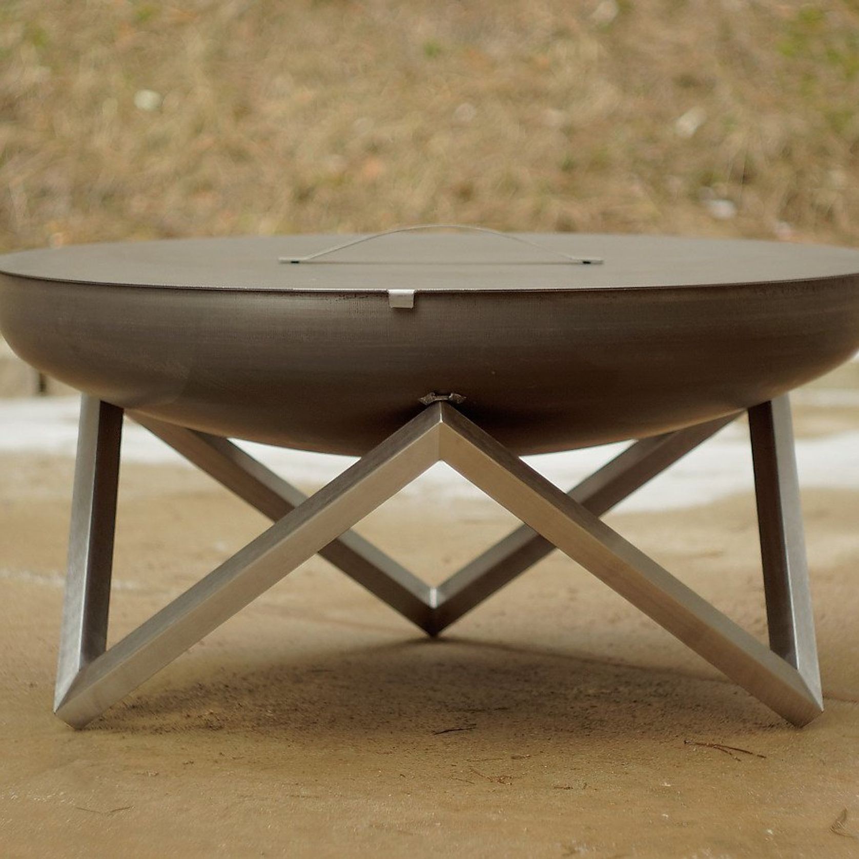 ALFRED RIESS Fire Pit Cover - Large Stainless gallery detail image