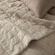 Ravello Linen Coverlet - Bone by Weave Home gallery detail image