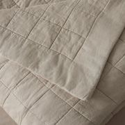 Ravello Linen Coverlet - Bone by Weave Home gallery detail image