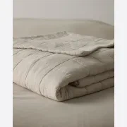 Ravello Linen Coverlet - Bone by Weave Home gallery detail image