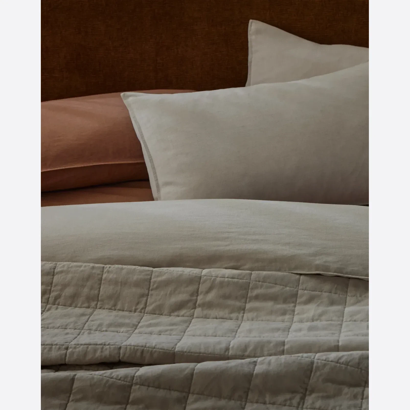 Ravello Linen Coverlet - Bone by Weave Home gallery detail image