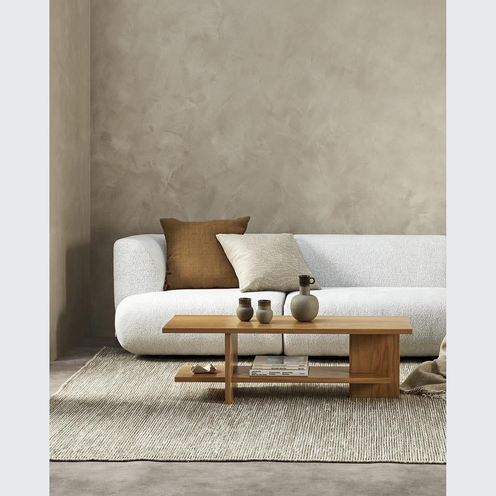 Baya Alder Cushion - Oat | 55 x 55cm gallery detail image