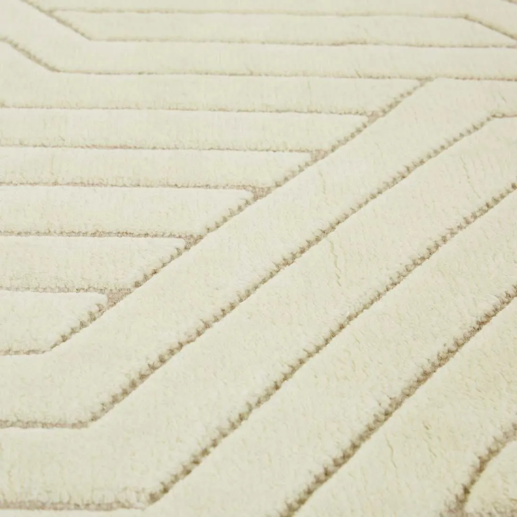 Soren Liv Bower Criss Cross Rug - Ivory | 100% Wool gallery detail image