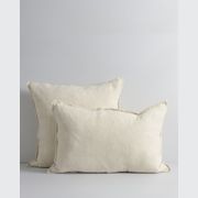 Baya Cassia Handwoven 100% Linen Cushion - Almond | Square gallery detail image