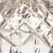 Clear Crystal Bulb Pendant - Brushed Brass gallery detail image