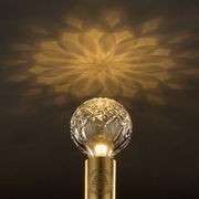 Clear Crystal Bulb Wall Lamp - Brushed Brass gallery detail image