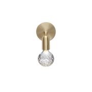 Clear Crystal Bulb Wall Lamp - Brushed Brass gallery detail image