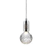 Clear Crystal Bulb Pendant - Polished Chrome gallery detail image