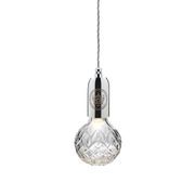 Clear Crystal Bulb Pendant - Polished Chrome gallery detail image