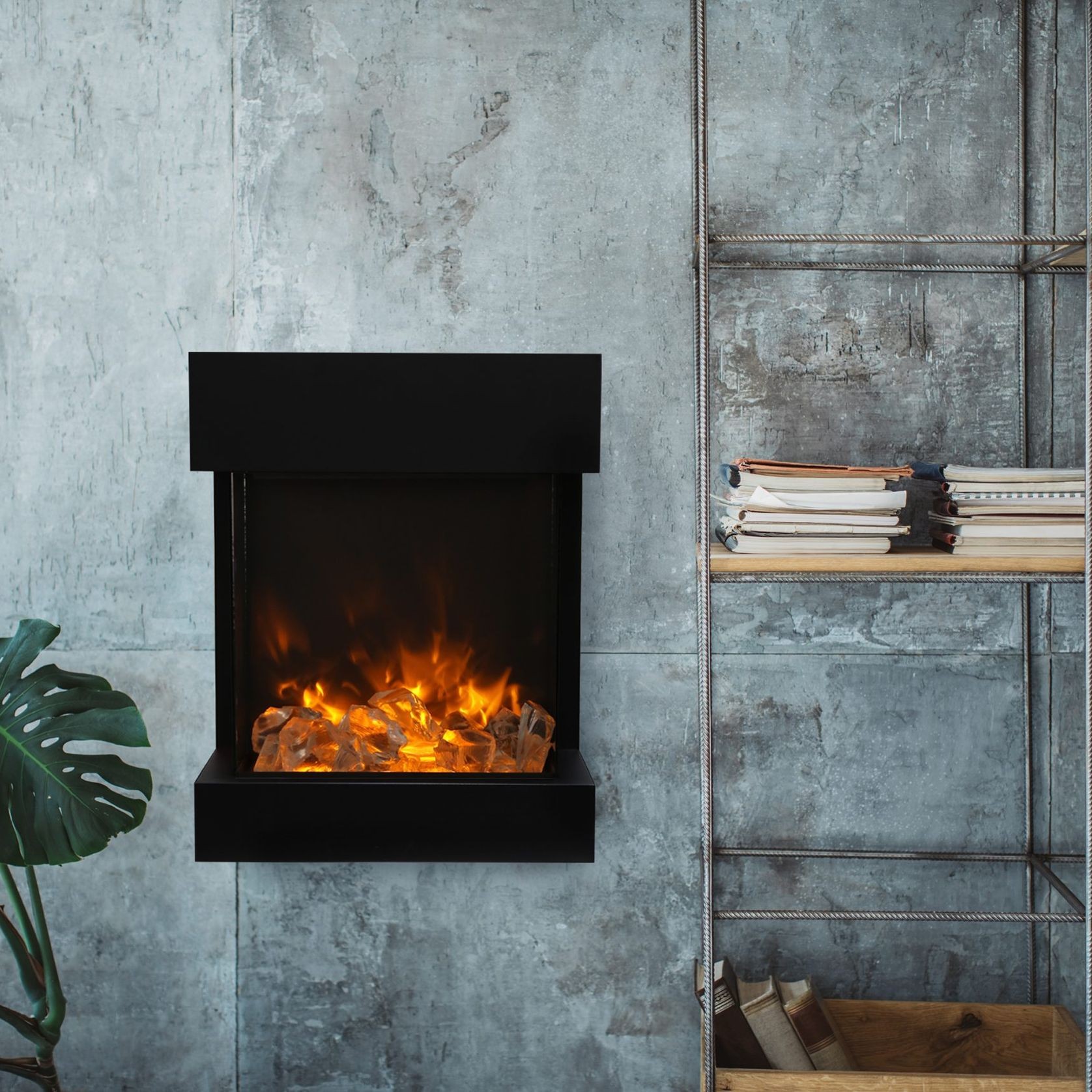 Amantii Cube 2025 Wall Mounted Electric Fireplace gallery detail image