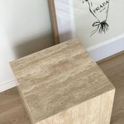 Cube Side Table - Travertine | Natural Stone Co. gallery detail image