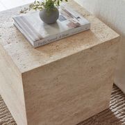 Cube Side Table - Travertine | Natural Stone Co. gallery detail image