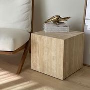 Cube Side Table - Travertine | Natural Stone Co. gallery detail image