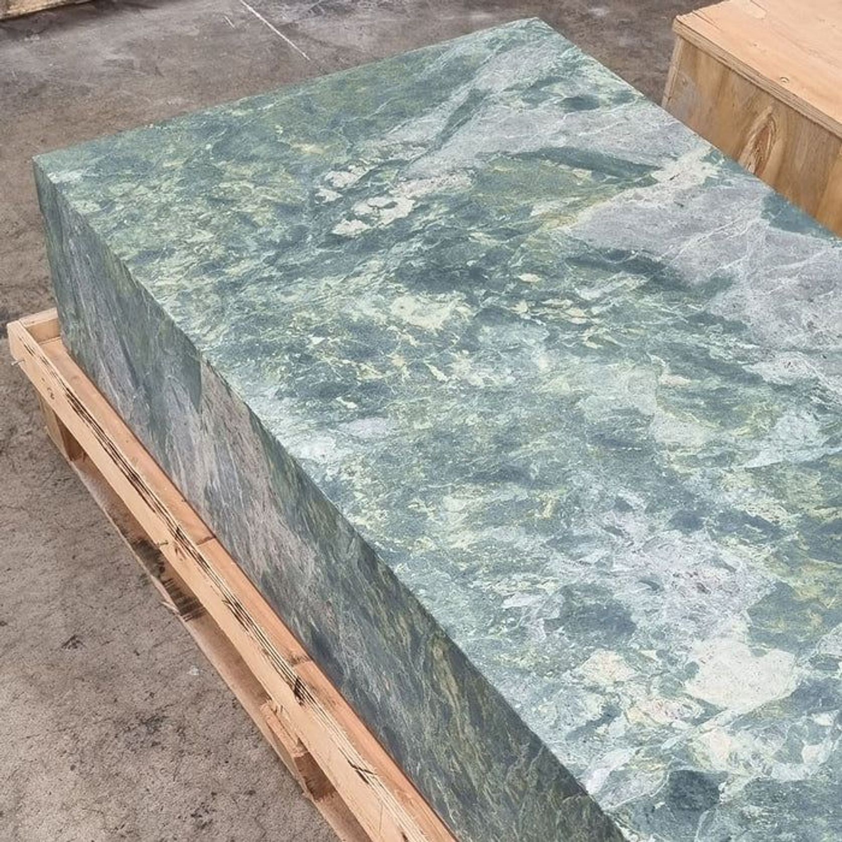 Block Coffee Table - Green Marble - Large | Natural Stone Co. gallery detail image