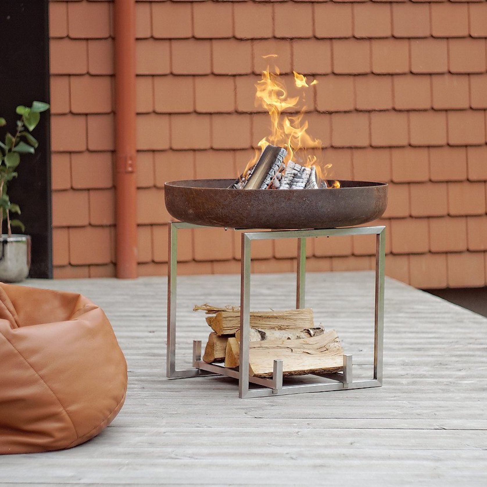 ALFRED RIESS Hekla Steel Fire Pit - Medium gallery detail image