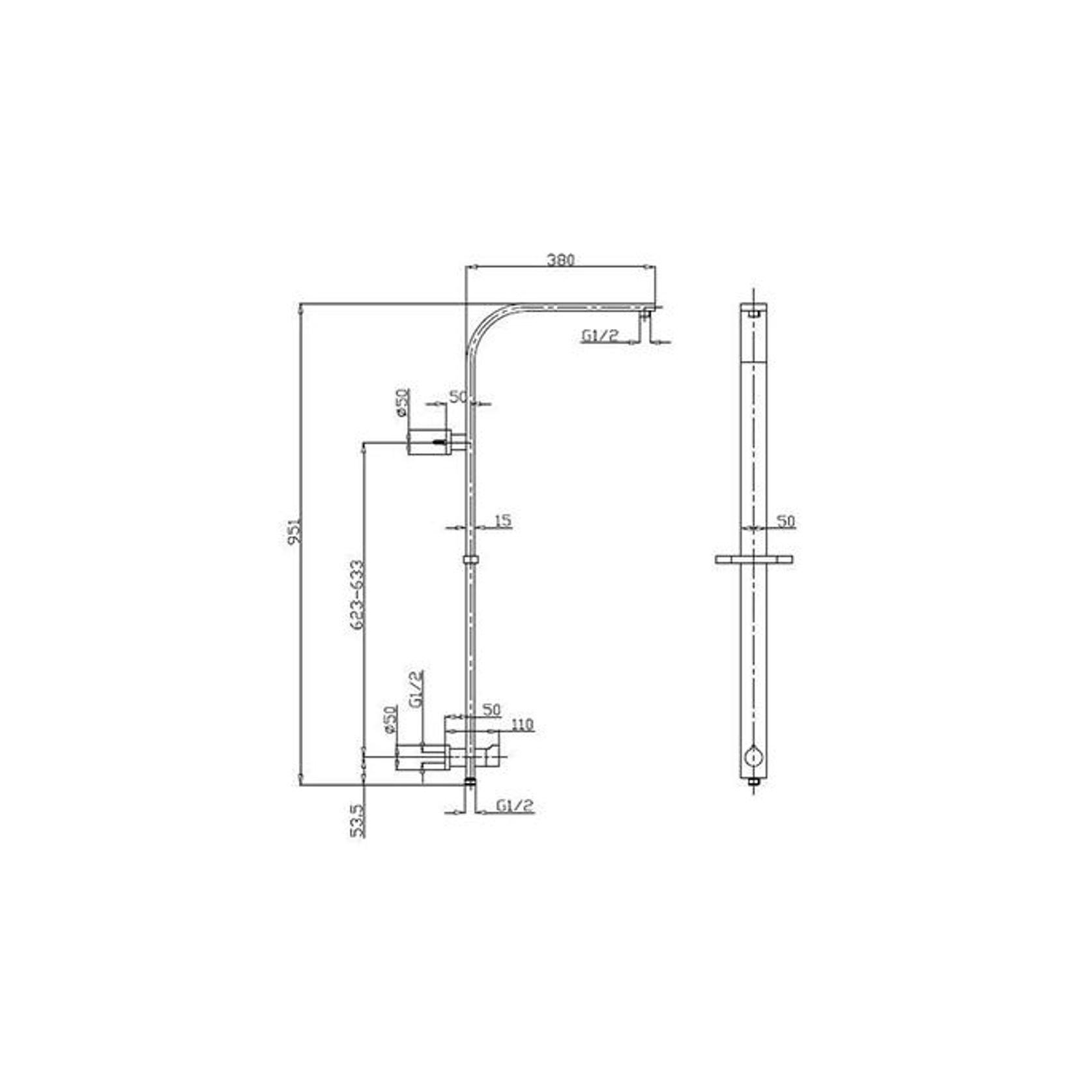 CODE PURE ROUND SHOWER COLUMN 3 FUNCTION gallery detail image