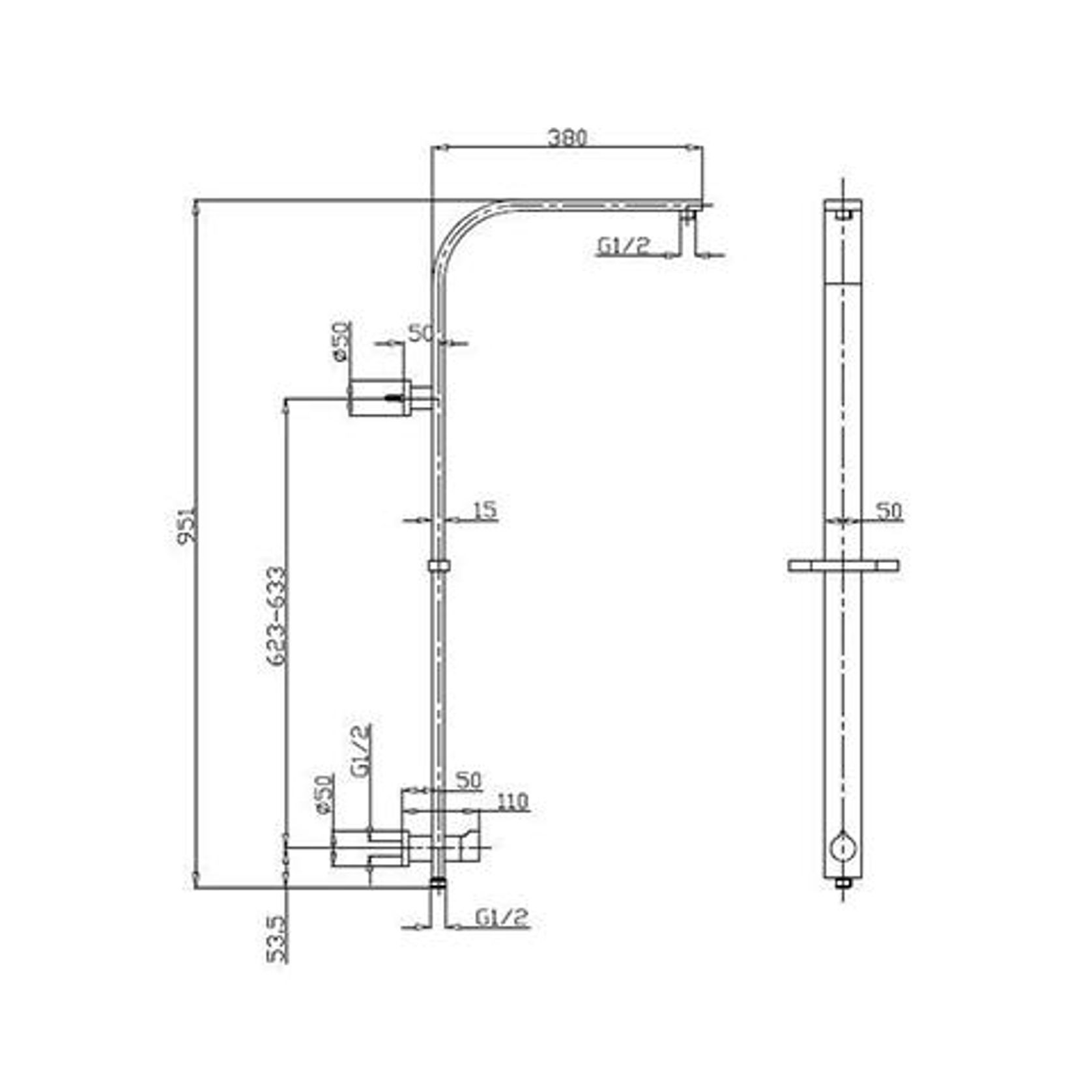 CODE Pure Round Shower Column 3 Function gallery detail image