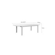 Cumulus Aluminium Outdoor Patio Extension Dining Table 180-240 X 100cm gallery detail image