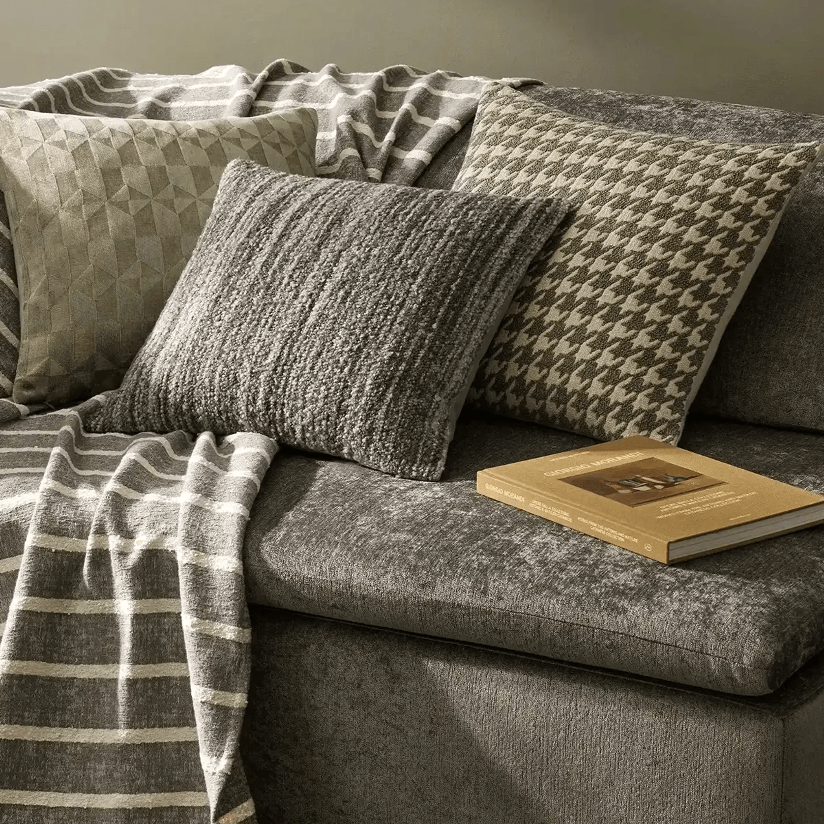 Weave Home Gigi Cushion - Slate | Wool Blend Boucle gallery detail image