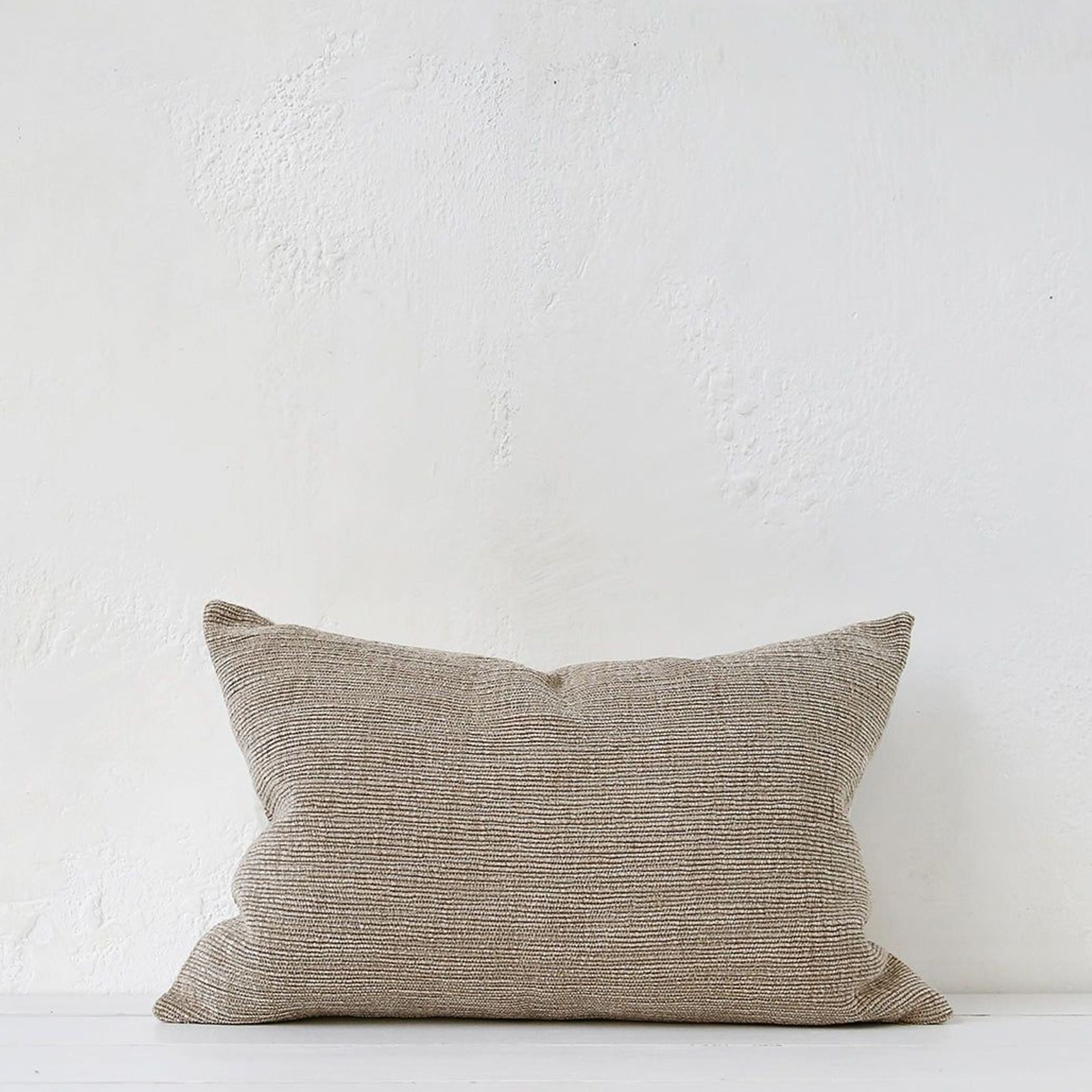 Organic Ribbed Cushion / Feather Inner / Sand gallery detail image